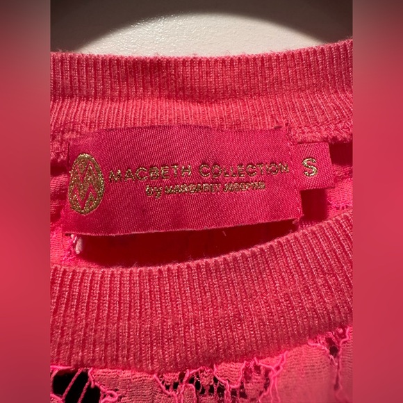 Macbeth Collection Women’s Lace Small Pink Top Blouse - Picture 3 of 6